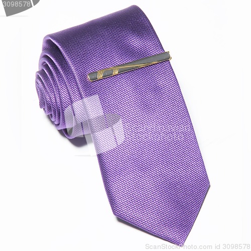 Image of purple tie on a white background