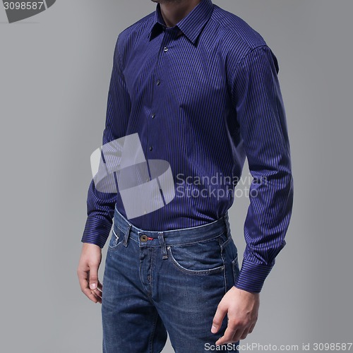 Image of Man with blue shirt