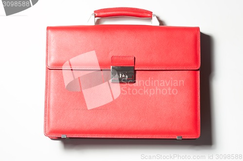 Image of red leather bag