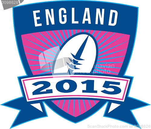 Image of Rugby Ball England 2015 Shield Retro