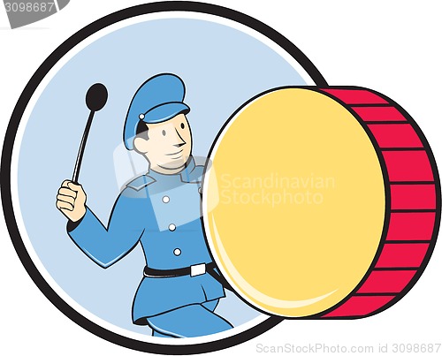 Image of Brass Drum Marching Band Drummer Circle