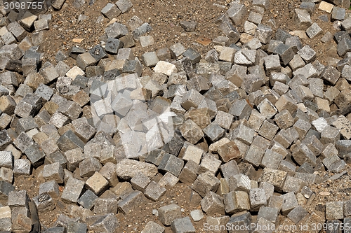 Image of Crawl destroyed urban sidewalk stones