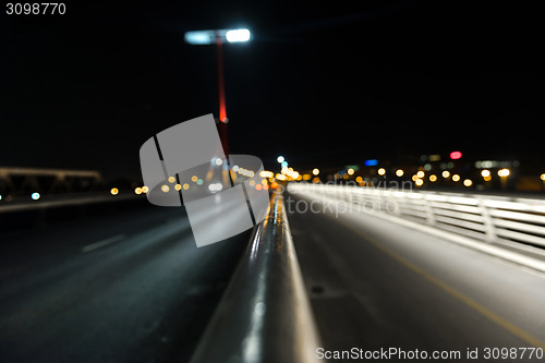 Image of Empty bridge at night