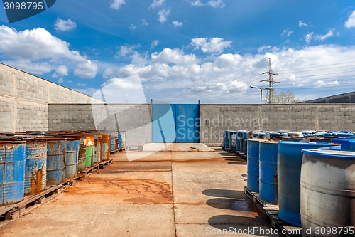 Image of Several barrels of toxic waste 