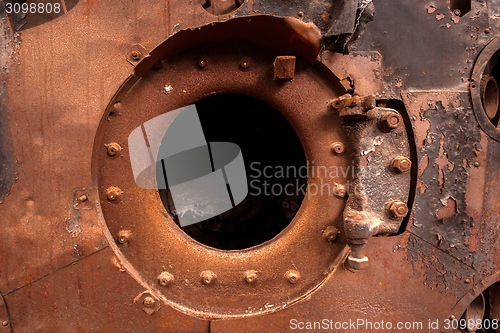 Image of Industrial worn metal closeup photo