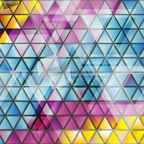 Image of Abstract glossy triangles vector pattern