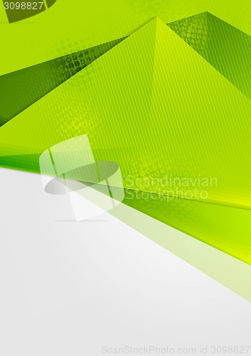Image of Bright green abstract flyer design