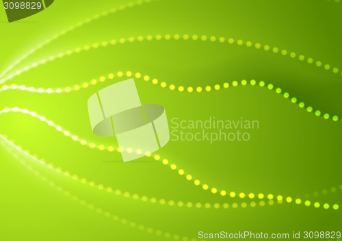 Image of Bright abstract green wavy background