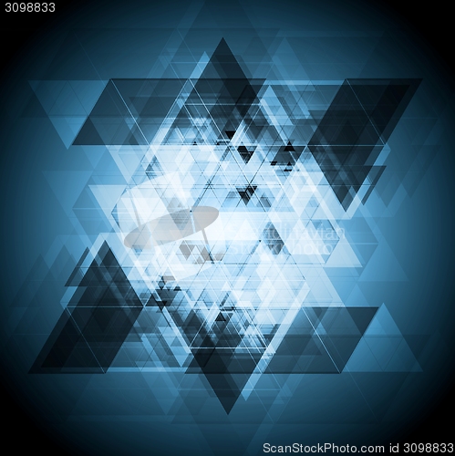 Image of Dark blue technology abstract background