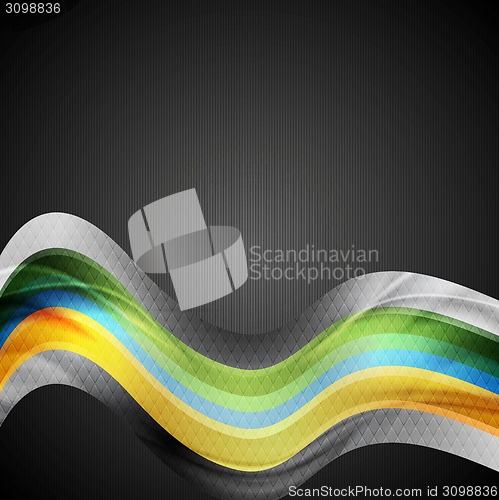Image of Bright hi-tech waves vector background