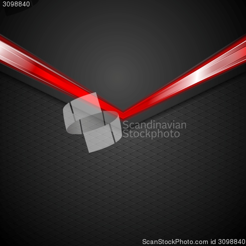 Image of Dark corporate background with glow red arrow
