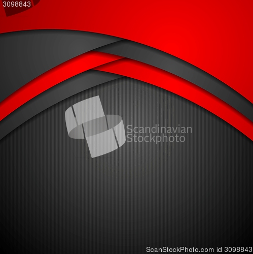Image of Dark abstract corporate wavy background