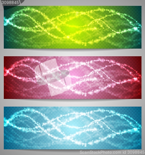 Image of Shiny iridescent banners design