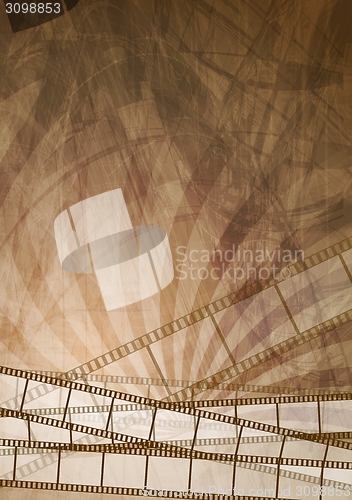 Image of Grunge brown filmstrip abstract background