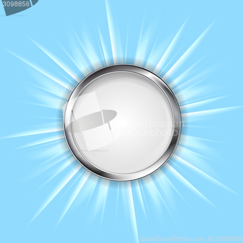 Image of Metal circle and shiny sun