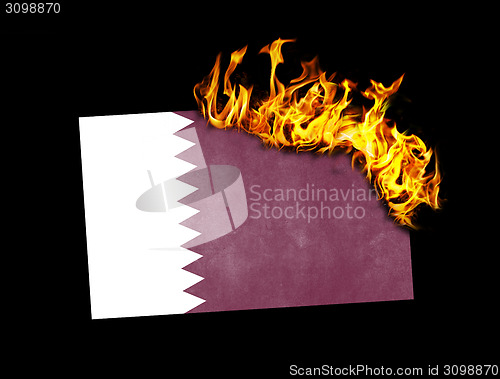 Image of Flag burning - Qatar