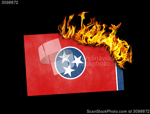 Image of Flag burning - Tennessee