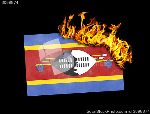 Image of Flag burning - Swaziland