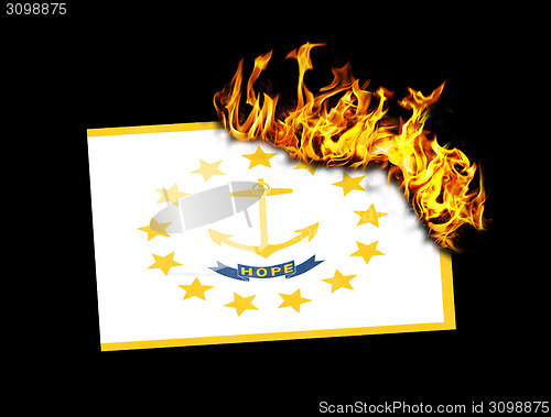 Image of Flag burning - Rhode Island