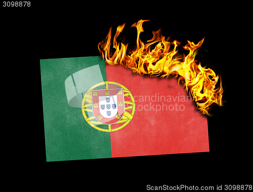 Image of Flag burning - Portugal