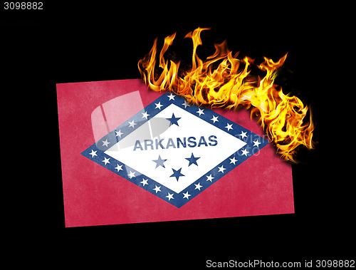 Image of Flag burning - Arkansas