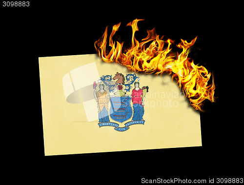 Image of Flag burning - New Jersey