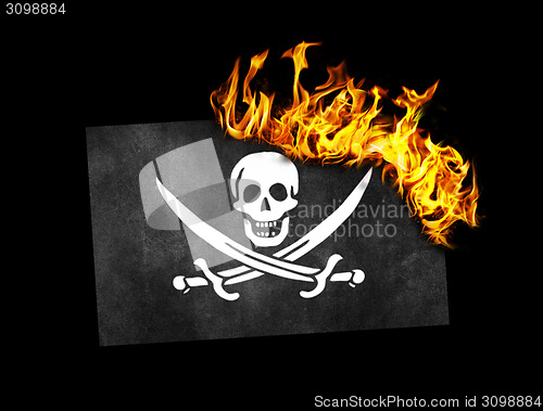 Image of Flag burning - Pirate