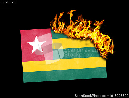 Image of Flag burning - Togo