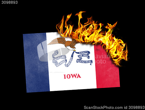 Image of Flag burning - Iowa