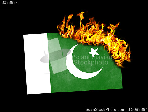 Image of Flag burning - Pakistan