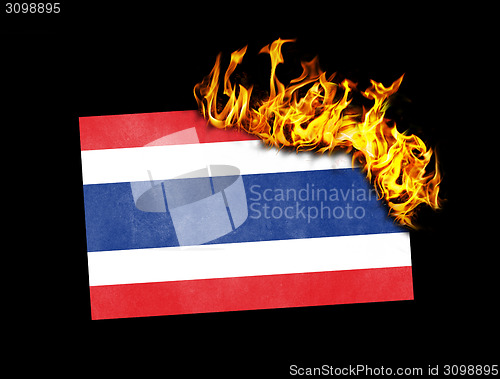 Image of Flag burning - Thailand