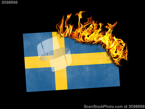 Image of Flag burning - Sweden