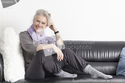 Image of best age woman relaxing