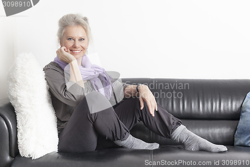 Image of best age woman relaxing