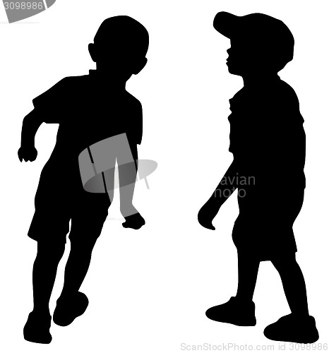 Image of Silhouettes of fashion boys