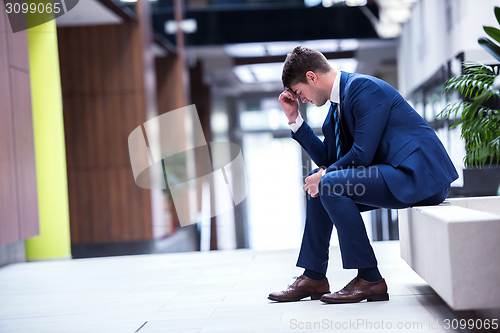 Image of frustrated young business man