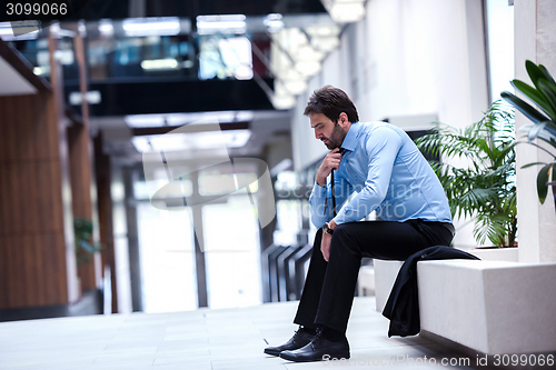 Image of frustrated young business man