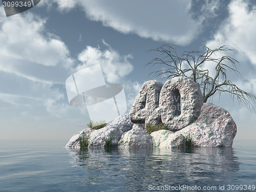 Image of number forty rock