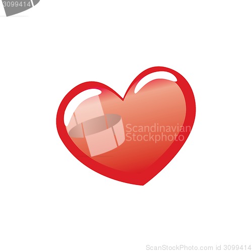 Image of Red heart symbol of love