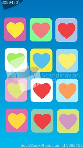 Image of Colorful abstract background heart