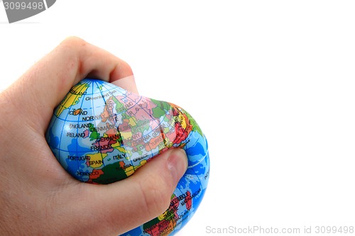 Image of earth in human hand