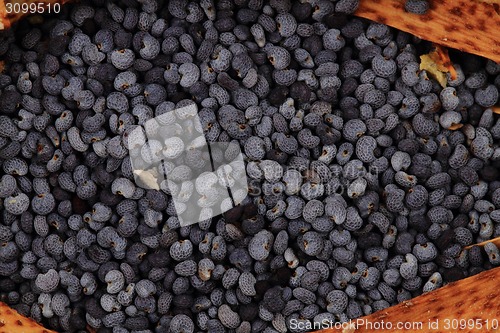 Image of natural poppy seeds background