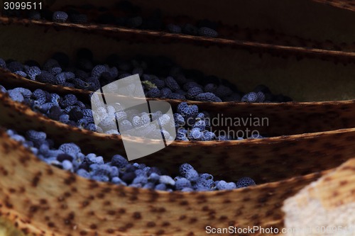 Image of natural poppy seeds background