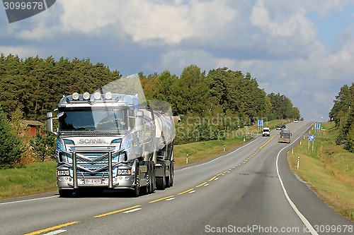 Image of Scania R560 Tank Truck on the Road