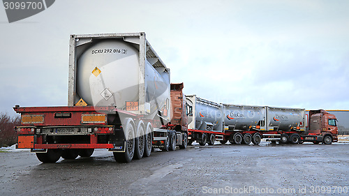 Image of Two Tank Trucks Haul Flammable Goods