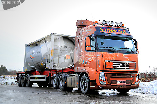 Image of Volvo FH Tank Truck Transports Flammable Goods