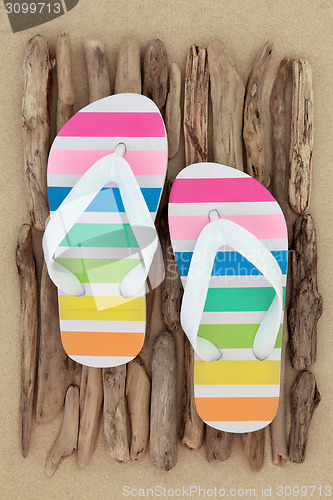 Image of Rainbow Flip Flops