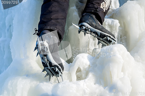 Image of Ice climbing competition in Tyumen. Russia