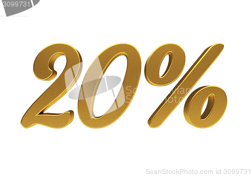 Image of 3D 20 percent isolated