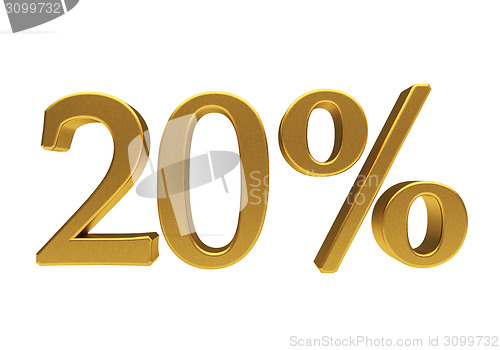 Image of 3D 20 percent isolated